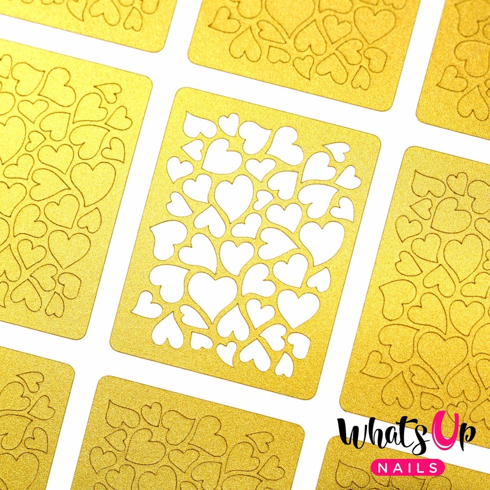 Heart stencils for nails, nail stickers, nail art, nail vinyls eBay