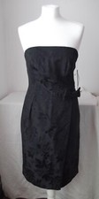 Party Black Strapless Dress Size M 8/10 BNWT Floral Pattern Dept