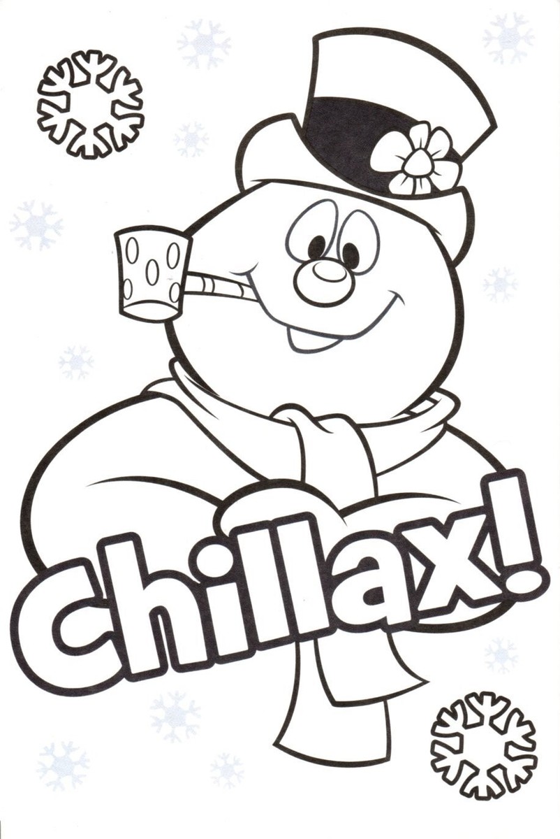 Merry Christmas Frosty The Snowman Chillax Coloring Color Greeting Card | eBay merry-christmas-frosty-the-snowman-chillax-coloring-color-greeting-card-ebay
