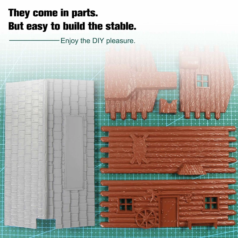 Evemodel O Scale Painted Hunter's Log Cabin Plastic for Model Trains Layout - Image 2 of 4