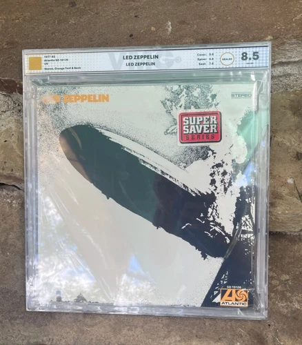 Led Zeppelin Self Titled Hard Press Sealed VGM 8.5 Slabbed  Graded 8.5 1977