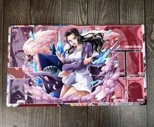 O-P OPCG TCG CCG Play Pad Nico Robin Duel Playmat Trading Card Game Mat Free Bag