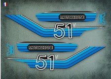 Motobécane - Sickers Aufkleber Set 51V blau