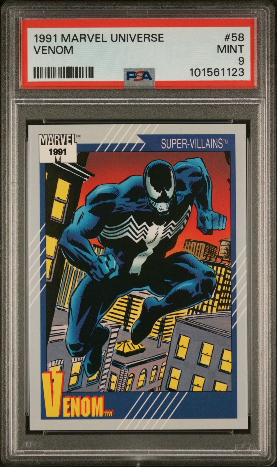 1991 MARVEL UNIVERSE #58 VENOM PSA 9