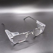 ON GUARD Leader OG071 Safety Eyeglass Frames Gunmetal w/ Clear Side Shields