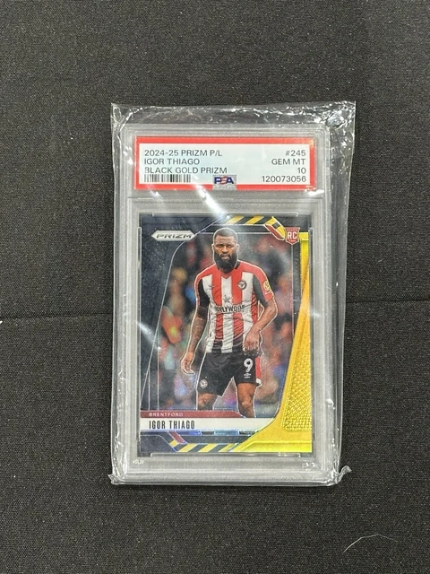 2024 Prizm Premier League Igor Thiago Rookie (RC) Black Gold Prizm /8 PSA 10 🔥