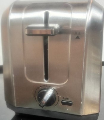Hamilton Beach 2-Slice Toaster Silver Vintage #22312 Black Chrome Tested
