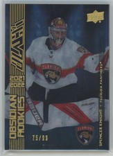2021-22 SPx UD Black Obsidian Rookies Gold Spencer Knight Rookie 75/99 Florida