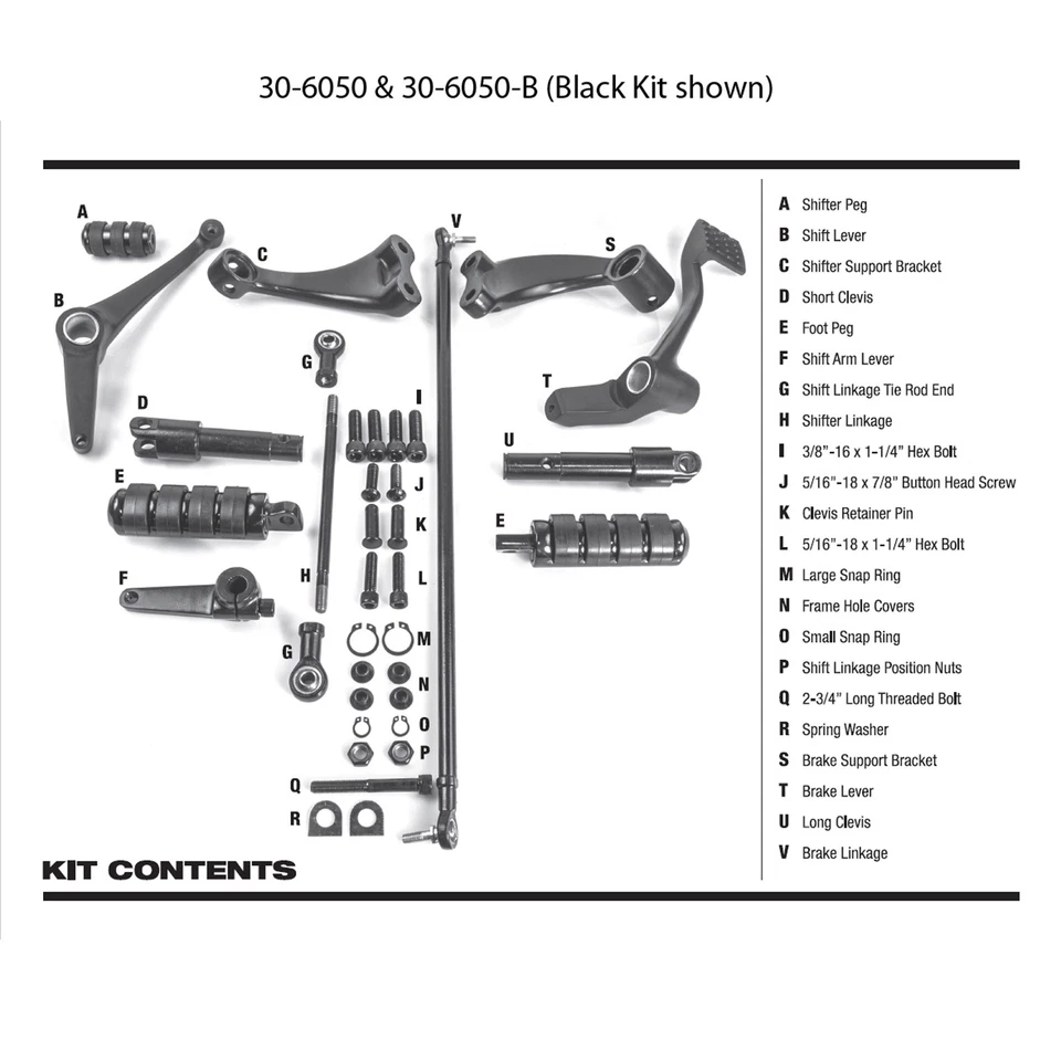 Kit de control delantero negro para Harley-Davidson Sportster 883 y 1200 - 2004-2013 Foto 2 de 2