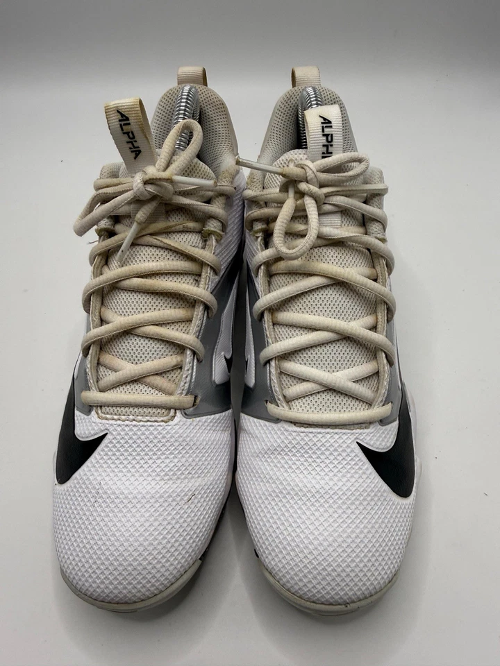 Nike Alpha Menace 4 Shark 'White Metallic Silver' FQ4012-100 Boys Sz 6Y - Image 2 of 4