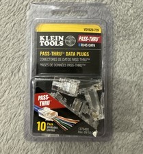 9-Pk Klein Tools Pass-Thru Modular Data Plugs RJ45-CAT6 VDV826-729