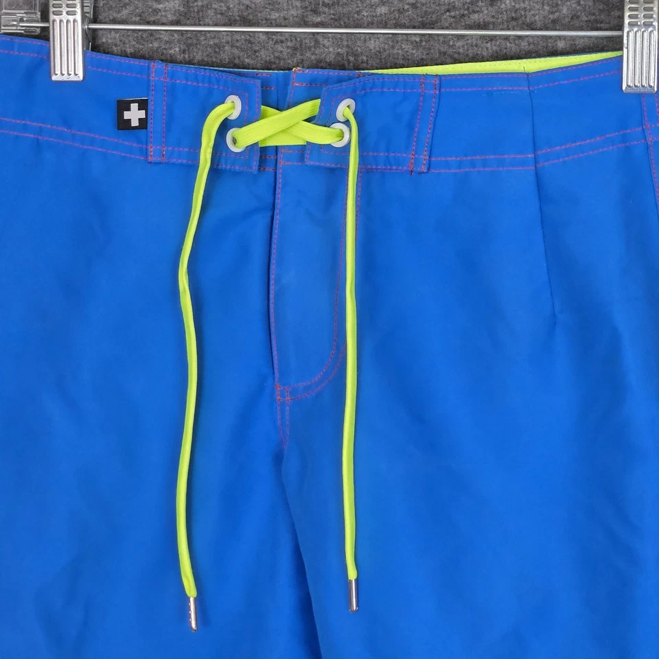 Andrew Christian Board Shorts Para Hombres 30 Azul Neón Bañador Surf Ropa de Playa Foto 2 de 4