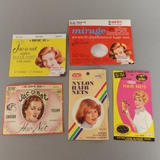 Lot of Vintage Fine Mesh Invisible Jac O Net Mirage DuPont Hair Nets Unused