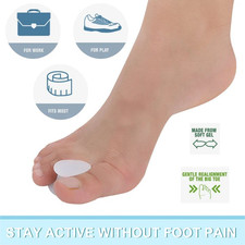 10 Pcs Toe Separator Bunion Toes Spacer Silicone Soft Gel Orthotics Pain Relief