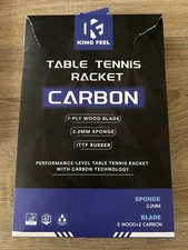 King Feel Table Tennis Racket Carbon Technology Set of 2 In Zippered Case New