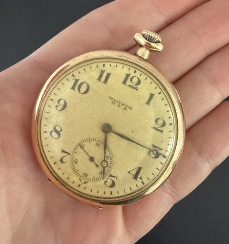 AS IS - Antique Waltham Goldfill Pocket Watch - Running