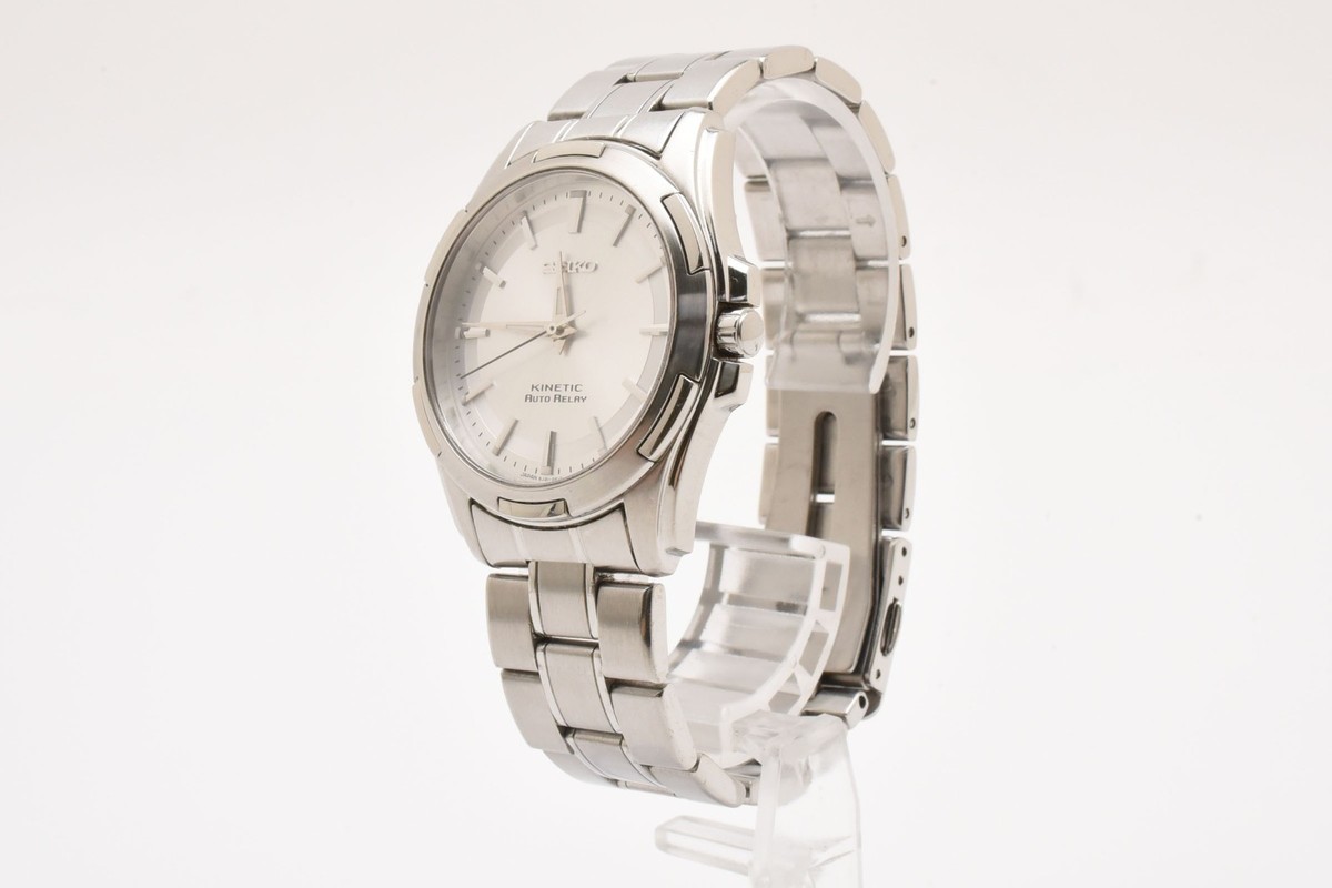NEAR MINT] Vintage SEIKO Kinetic Auto Relay 5J21-0A10 Men's