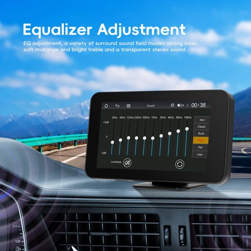 4.7" Zoll Tragbarer Apple CarPlay und Android Auto Wireless Display Autoradio - Bild 7 von 24