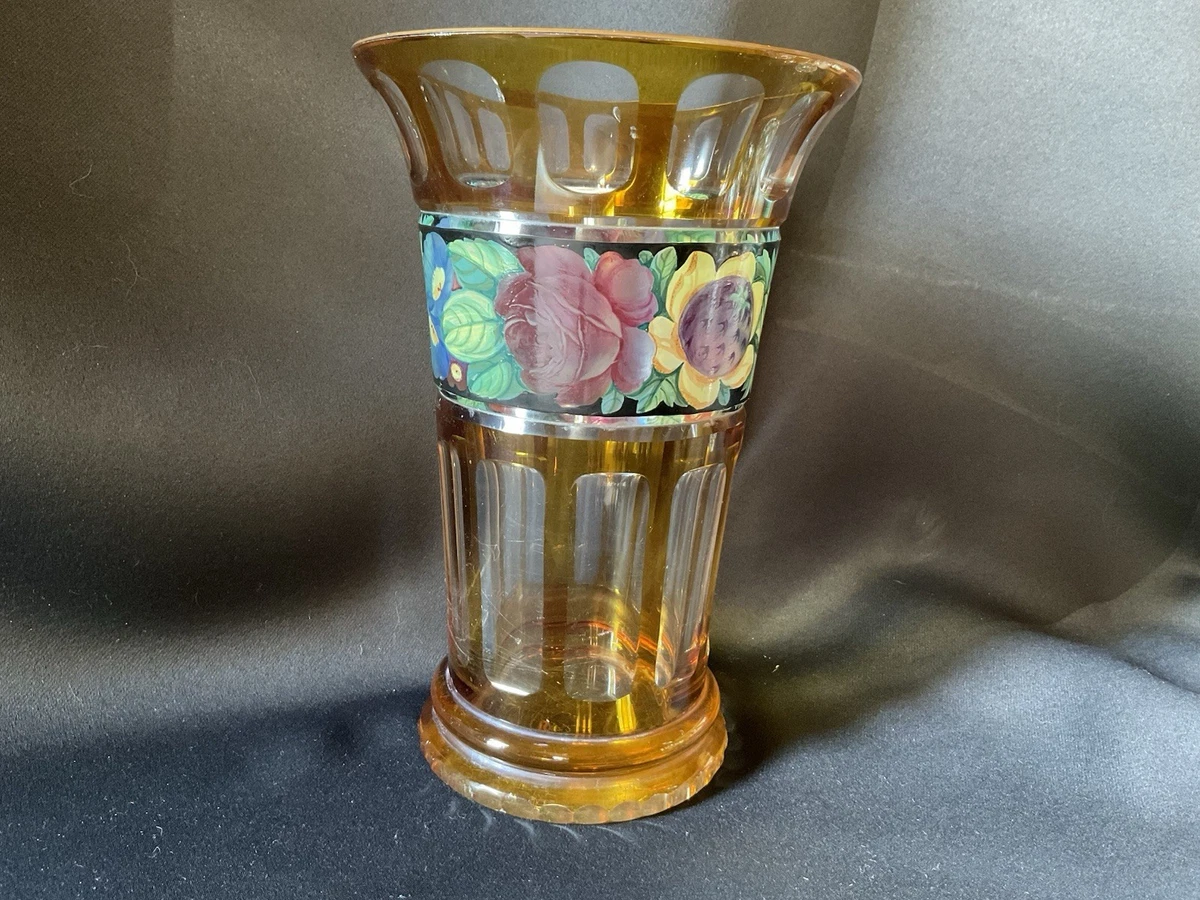 Plat Apéritif Carré Vintage – Style Cristal De Bohème – Neuf Avec Légers Défauts