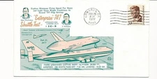 D85348 Enterprise 747 Shuttle Test Spacecover Pilot Fitz Fulton USA 1977