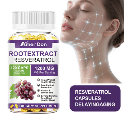 120 ct Resveratrol Capsules Anti-Aging Antioxidants, Brain Support, Radiant Skin