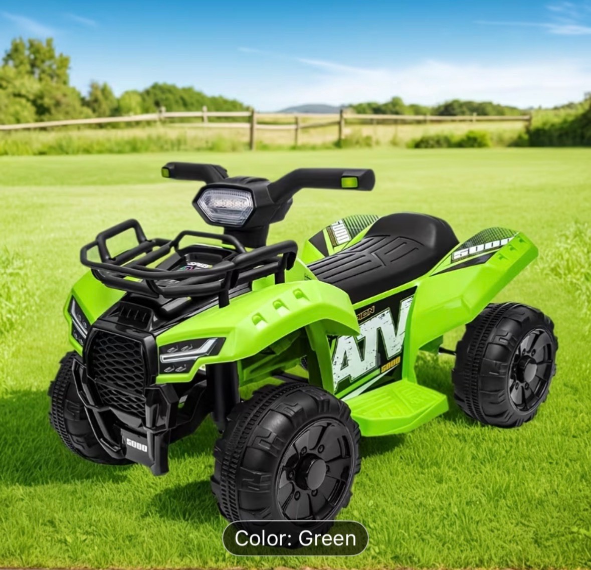 6V Battery Powered Electric Vehicle Four Wheeler Quad W/Stor