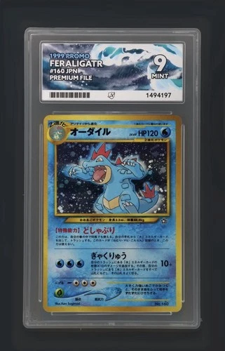 3 Ace Graded Feraligatr Croconaw Totodile Pokemon TCG Neo Premium File