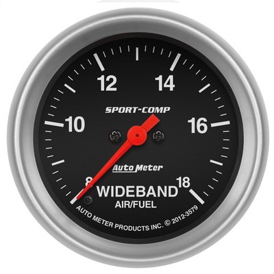 AutoMeter 3579 Sport-Comp Wide Band Air Fuel Ratio Kit 8:1-18:1 AFR 2-5/8''