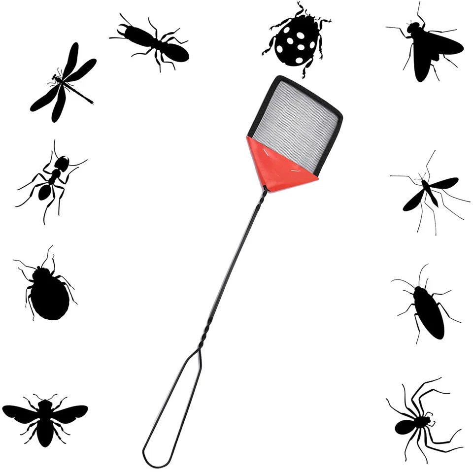 3/5Pcs NEW Heavy Duty Fly Swatter Set Metal Wire Bug Insect Pest Killer Catcher - Image 4 of 4