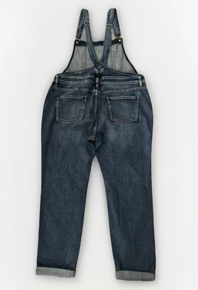 Mono vaquero plateado para mujer talla grande elástico pierna cónica cremallera lateral 38x27 Foto 4 de 4