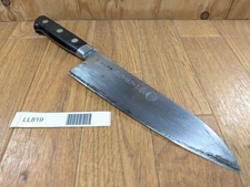Japanese Chef's Kitchen Knife SANTOKU Vintage BLUE STEEL Japan 183/308mm LL819