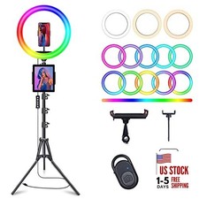 10" Selfie Ring Light with 73" Tripod Stand  1 Phone 10" Musical Version