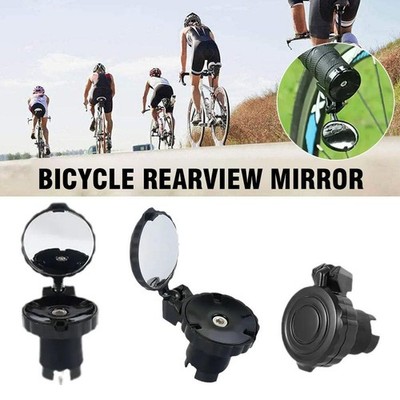 Black Rear View Mirror For Road Bike Handlebar Plug Degrees RotaUS   360 M6H3