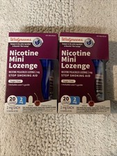 Walgreens Nicotine Mini Lozenge Cherry Ice Flavor 2mg 20Ct Exp 9/27 Lot Of 2