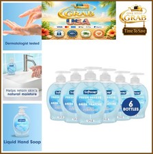 Liquid Hand Soap Fresh Breeze 7.5 Fl Oz Pack of 6 Paraben Free Phthalate Free