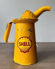 Vintage Shell Oil Can Half Gallon Galvanized NYC-PA