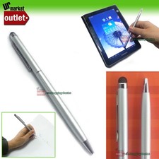 2in1 SILVER Universal Touch Screen Stylus Pen for iPhone iPad Note II S3 Kindle