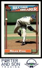 Nolan Ryan 1992 Topps #4 Texas Rangers Baseball Card