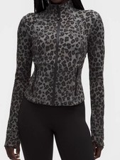 LULULEMON Define Cropped Jacket Nulu True Leopard Black Multi 0-14 NWT