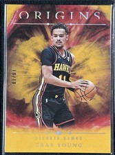 TRAE YOUNG 2024-25 PANINI ORIGINS BASKETBALL #36 GOLD 10/10 HAWKS