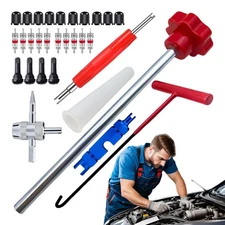 Valve Stem Tool Kit 30 Pieces Tire Installer Tool Valve Remover Tool Repair