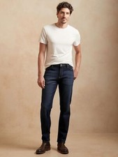 Banana Republic Men's Slim World Traveler Jeans Size 44 x 34 NWT Dark Mid Rise
