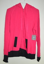 Relativity Pink Hooded Sweatshirt Zip-up Large NWT