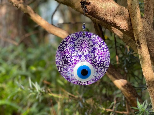 Evil Eye Wall Hanging, House Protection, Home Decor Large 6.5 inch Wall Hanging - Picture 4 of 10