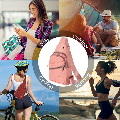 Borsa a tracolla da donna petto marsupio tracolla viaggio zaino sport US - Foto 10 di 16