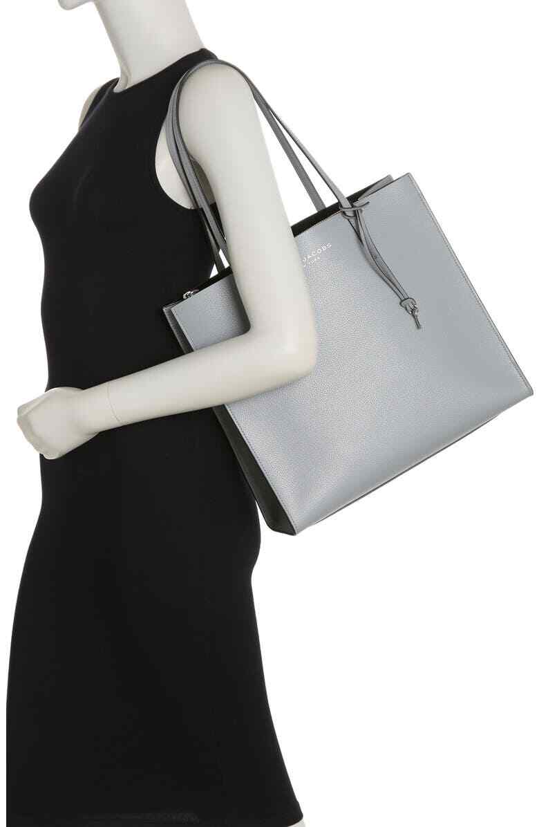 Marc Jacobs The Grind Leather Tote Bag ~NWT~ Rock Grey | eBay