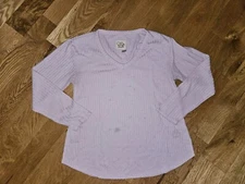 Womens Chasor Thermal Shirt Long Sleeve V-Neck Purple Medium M