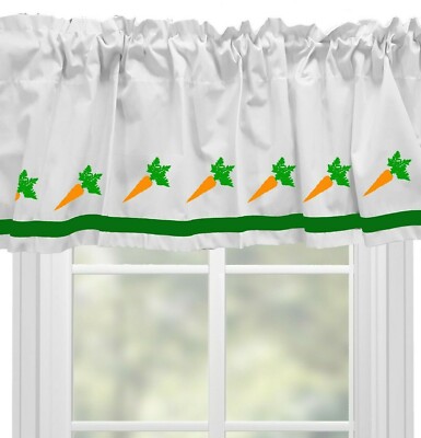 Carrot Vegetable Window Valance Curtain *Your Choice of Colors*