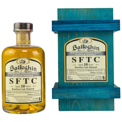 Ballechin SFTC 10 Jahre 2010/2021 Bourbon Cask #256 Single Malt Scotch Whisky 55