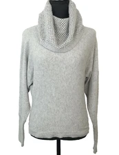 Buffalo David Bitton Long Sleeve Cowl Neck Angora Blend Sweater Womens XS Gray